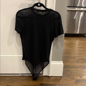 Never worn sheer t shirt body suit